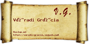 Váradi Grácia névjegykártya