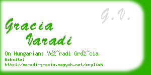 gracia varadi business card